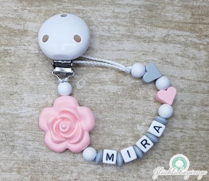 Personalisierte Schnullerkette mit Namen / Namenskette Baby